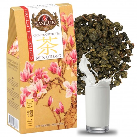 BASILUR Chinese Oolong Tea - Chińska Zielona herbata liściasta z nutą mleka, o delikatnym, kremowym smaku 100g