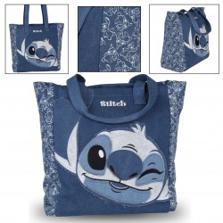 Disney Stitch Jeansowa torebka damska na ramię, shopperka