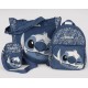 Disney Stitch Jeansowa torebka damska na ramię, shopperka 36x36x15 cm