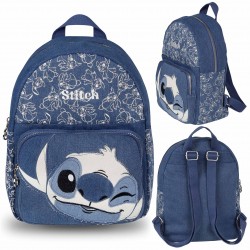 Disney Stitch Jeansowy plecak, mały plecak miejski 31x24x12 cm