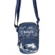 Disney Stitch Jeansowa saszetka na pasku/niebieska mini torebka 18x6x12 cm