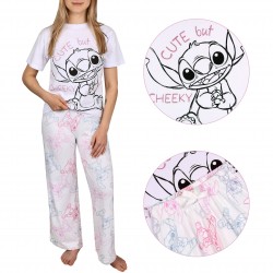 Disney Stitch Damska piżama na krótki rękaw, bawełniana piżama