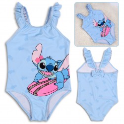 DISNEY Lilo i Stitch Dziewczęcy strój kąpielowy, niebieski strój kąpielowy, jednoczęściowy