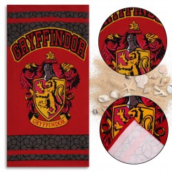 Ręcznik plażowy z herbem Gryffindoru HARRY POTTER, posiada certyfikat OEKO-TEX