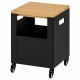 TROTTEN Black Cabinet on Wheels 35x47 cm IKEA