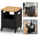 TROTTEN Black Cabinet on Wheels 35x47 cm IKEA