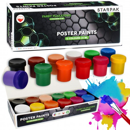 Football Poster paints 20ml x 12 colours