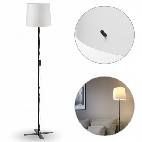 BARLAST Biało-czarna lampa podłogowa 150cm IKEA