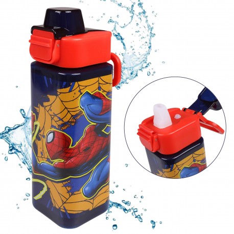 MARVEL SpiderMan Butelka z ustnikiem i rączką, bidon 500ml