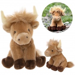 Charlie Bears Mascotte mucca, della serie Cuddle Cubs, piccolo peluche ideale per i bambini, 13 centimetri