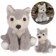 Charlie Bears Wolf mascotte, uit de Cuddle Cubs serie, een kleine pluche ideaal voor baby&#039;s, 13 centimeter