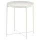 GLADOM Table blanche avec plateau amovible 45x53 cm