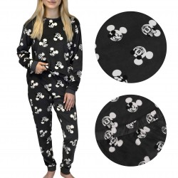 DISNEY Mickey Mouse Graphite velour women's long sleeve pyjamas, plus size