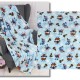 DISNEY Stitch Niebieski koc/narzuta, świąteczny koc 120x150 cm OEKO-TEX