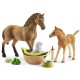 SLH42432 Schleich Horse Club - Zestaw Pielęgnacyjny Klacz Quarter Horse, figurki dla dzieci 5+