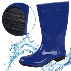 Lemigo Ilse Women Ladies High Quality Rubber PCV Blue Wellies Wellingtons Rain Boots