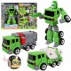 Robot verde/camion della spazzatura 4in1, robot trasformista, auto per bambini 3+ MEGA CREATIVE