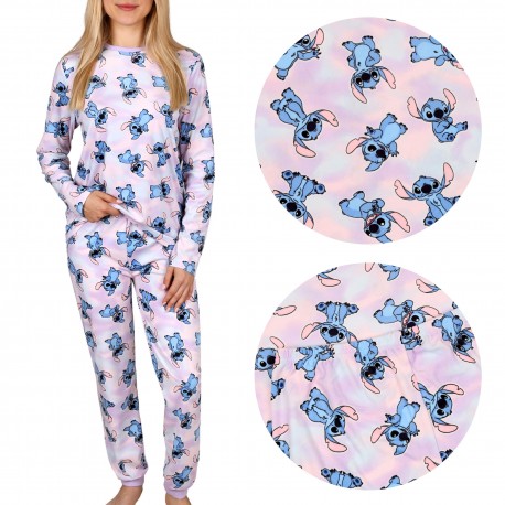 Disney Lilo und Stitch Schlafanzug für Mädchen mit langen Ärmeln, Fleece