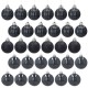 Boules de Noël anthracite, set de boules en plastique, boules de Noël 4cm, 30 pcs.