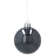 Boules de Noël anthracite, set de boules en plastique, boules de Noël 4cm, 30 pcs.