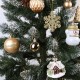 Set of gold Christmas tree decorations, Christmas tree baubles, set of 20 pieces