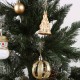 Set of gold Christmas tree decorations, Christmas tree baubles, set of 20 pieces