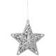 Stelle di Natale in argento, set di stelle di Natale traforate, ornamenti per l&#039;albero di Natale da 10,5 cm, 3 pezzi