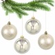 Set di decorazioni per albero di Natale dorate, ornamenti per albero di Natale 8 cm, 4 pezzi