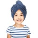 Marineblauer Kinder Haarturban, Haartuch, Häschen