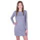Grey Nightshirt With White and Pink T-Strap Back For Ladies PIGEON