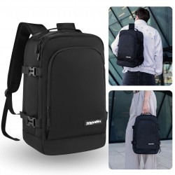 Zagatto Mochila negra de viaje para avión, equipaje de mano 40x20x25 cm