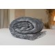 Colcha/manta de microfibra gris, suave manta de felpa, sherpa 220-230 g/m 150x200 cm