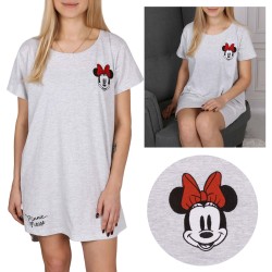 Szara, melanżowa koszula nocna na krótki rękaw Myszka Minnie DISNEY