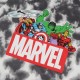 MARVEL Avengers Chłopięca, dwuczęściowa piżama z długim rękawem, szara marmurkowa