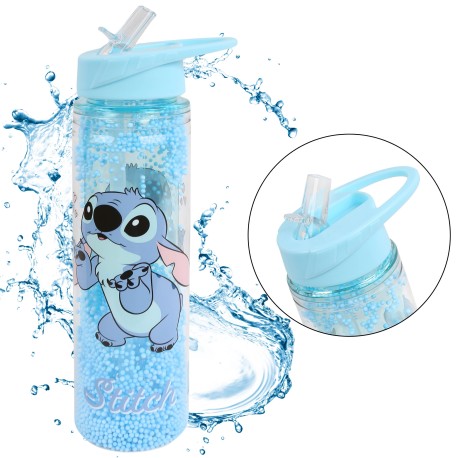 Disney Stitch Transparentna  butelka/bidon ze słomką/bidon 550ml