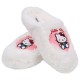 Hello Kitty Zapatillas de casa de mujer blancas, cálidas, suaves y antideslizantes