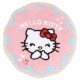 Hello Kitty Tapis rond, rose, antidérapant, avec dentelle 60x60cm