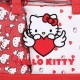 Hello Kitty Czerwono-biały komplet kosmetyczek podróżnych na zamek, 3 szt.,  różne rozmiary