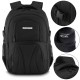 Zagatto Mochila negra multifuncional, con bolsillo para portátil, puerto USB, impermeable, grande 40x33x18 cm