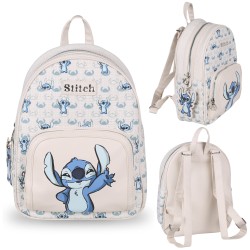 DISNEY Stitch Damski plecak, plecak miejski, beżowy 32x10x25 cm