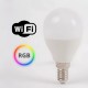 Bombilla esférica GOLF BALL E14 6W RGB CCT 520lm Wifi tuya - blanco cálido, bajo consumo