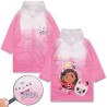 Gabby's Dollhouse Imperméable à capuche rose et blanc pour filles, cape pour filles