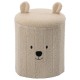 Pouf pieghevole con contenitore, in peluche, per ragazzi, orsetto 28x28x34 cm