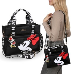 Minnie Mouse Disney Fekete női kézitáska, shopper táska 27x10x21 cm