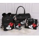 Minnie Mouse Disney Bustina nera, piccola borsetta con tracolla regolabile, mini borsetta 18x6x12 cm