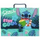 DISNEY Stitch teczka z rączką, dla dzieci, sztywna A4 9 cm