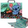 DISNEY Stitch teczka z rączką, teczka dla dzieci, sztywna A4 9 cm