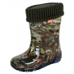 Bottes vertes chaudes pour enfants DEMAR camo