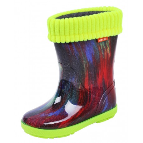 Bottes en caoutchouc isolées et colorées