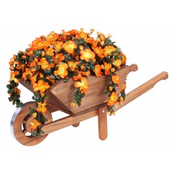 Traditional Wooden Rustic Decorative Wheelbarrow Planter